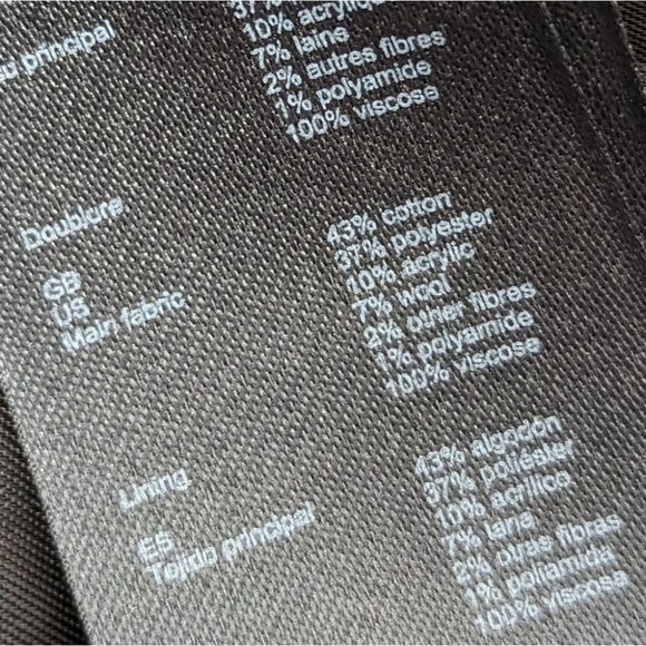 MAJE Goldan Coat Tailored Plaid Oversized Double Breasted Blazer Blue Black Wool - Picture 15 of 16